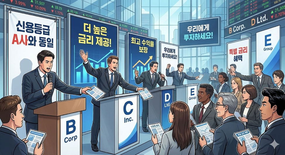 더 높은 금리를 줄테니, 우리에게 돈을 빌려달라